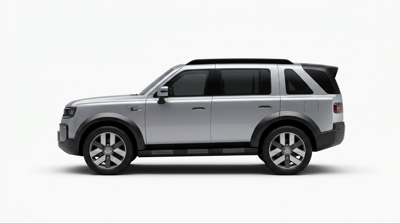 Side profile of original AI render SUV